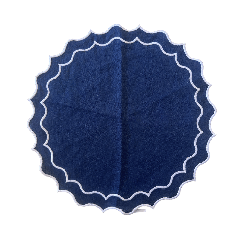 Navy Blue Cloth Placemat Round
