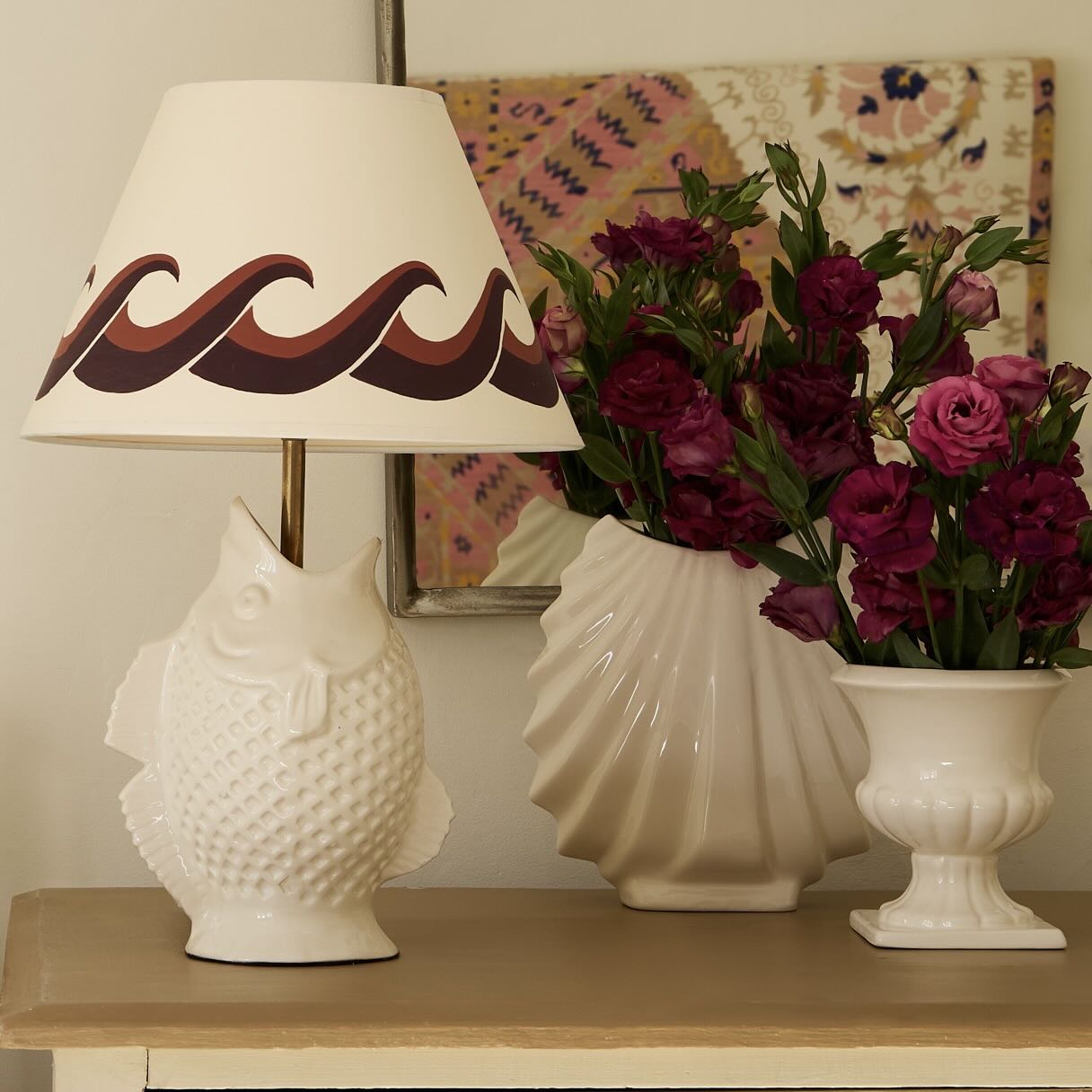 Cream Fish Lamp