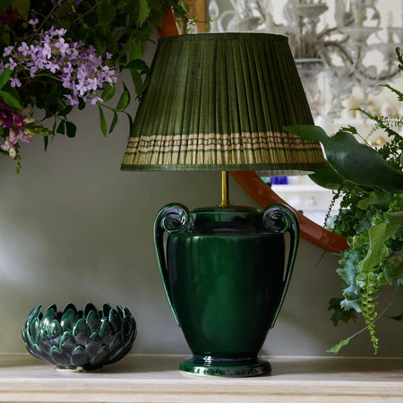 Green Amphora Table Lamp