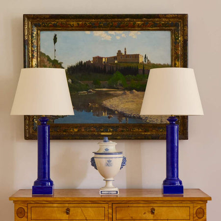 Mica Table Lamp in Navy