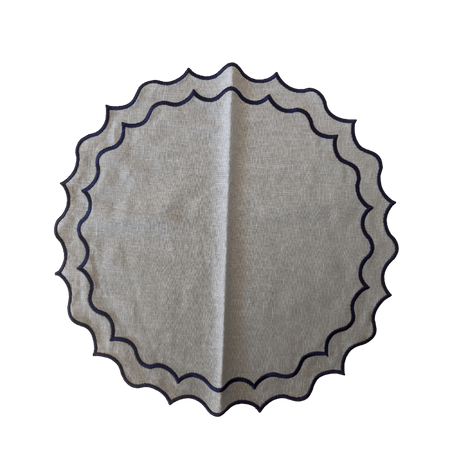 Light Blue Cloth Placemat Round