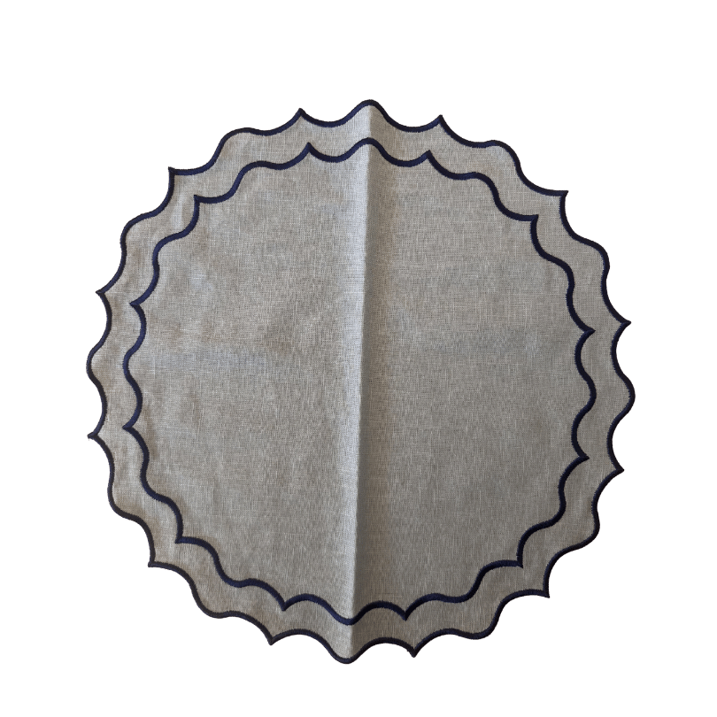 Light Blue Cloth Placemat Round
