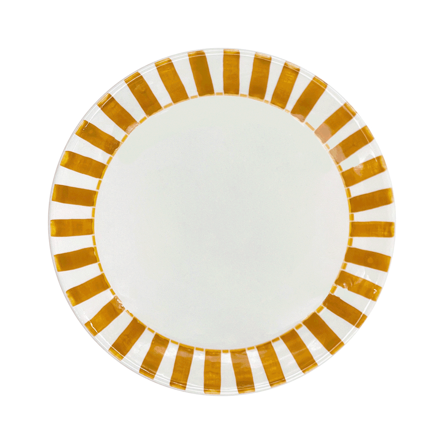 Yellow Stripes Dinner Plate (Seconds)