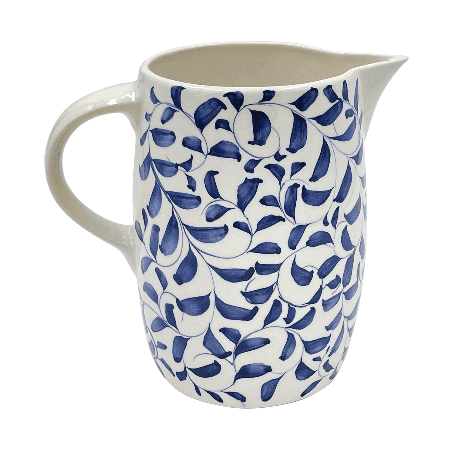 Navy Blue Scroll Water Jug (Seconds)