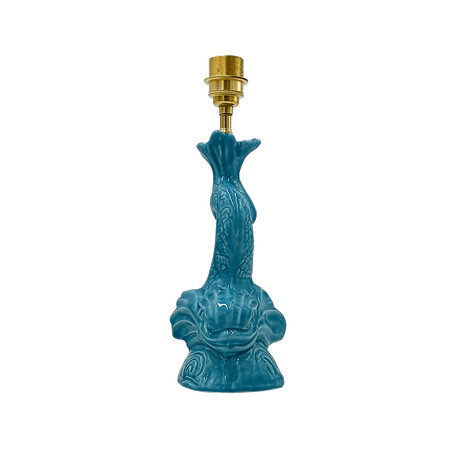 Small Turquoise Dolphin Table Lamp