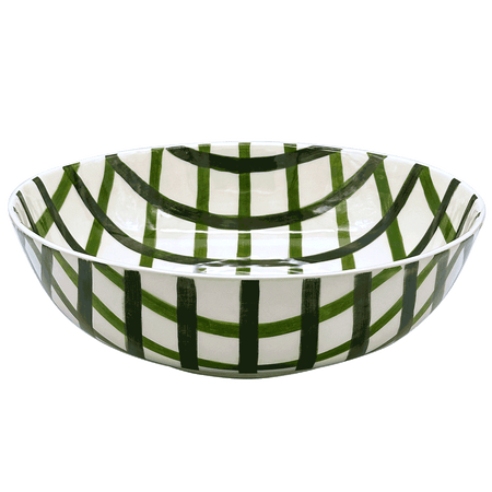 Green Trellis Serving Bowl