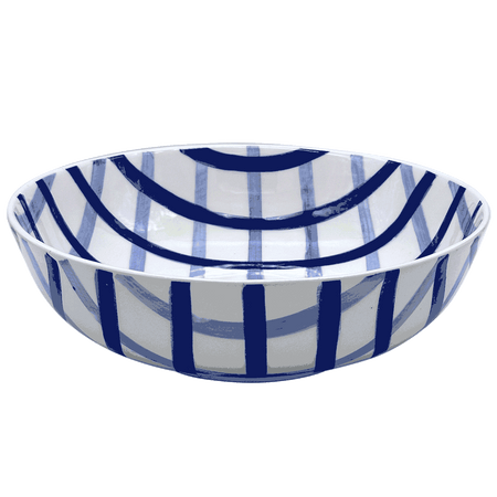 Blue Trellis Serving Bowl (Seconds)