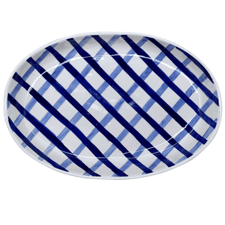 Blue Trellis Platter