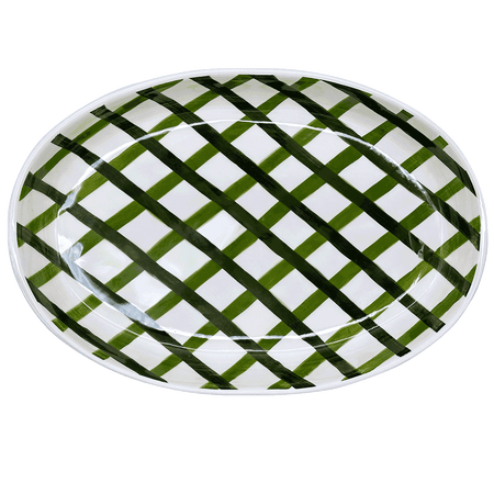 Green Trellis Platter