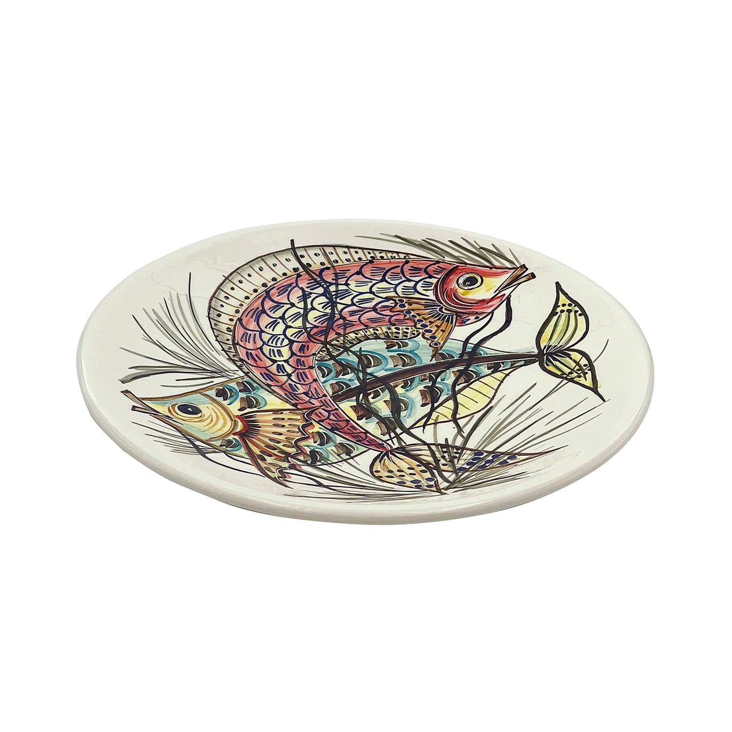 Red Aldo Fish Dinner Plate | Villa Bologna Pottery – Villa Bologna ...