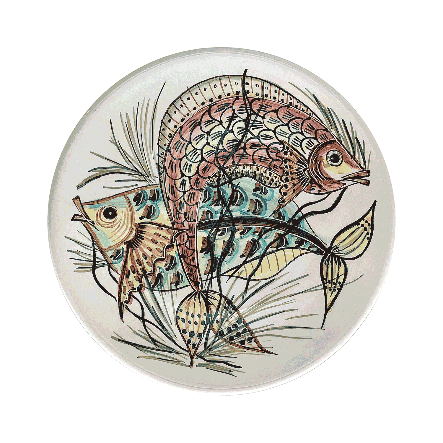 Red Aldo Fish Dinner Plate | Villa Bologna Pottery – Villa Bologna ...