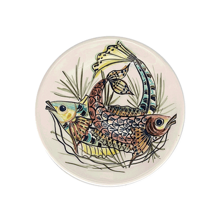 Red Aldo Fish Side Plate