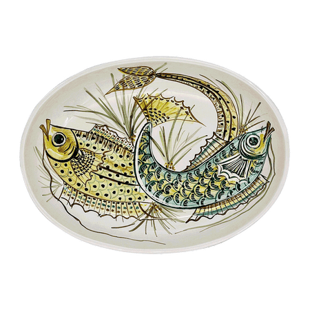 Small Yellow Aldo Fish Oval Platter