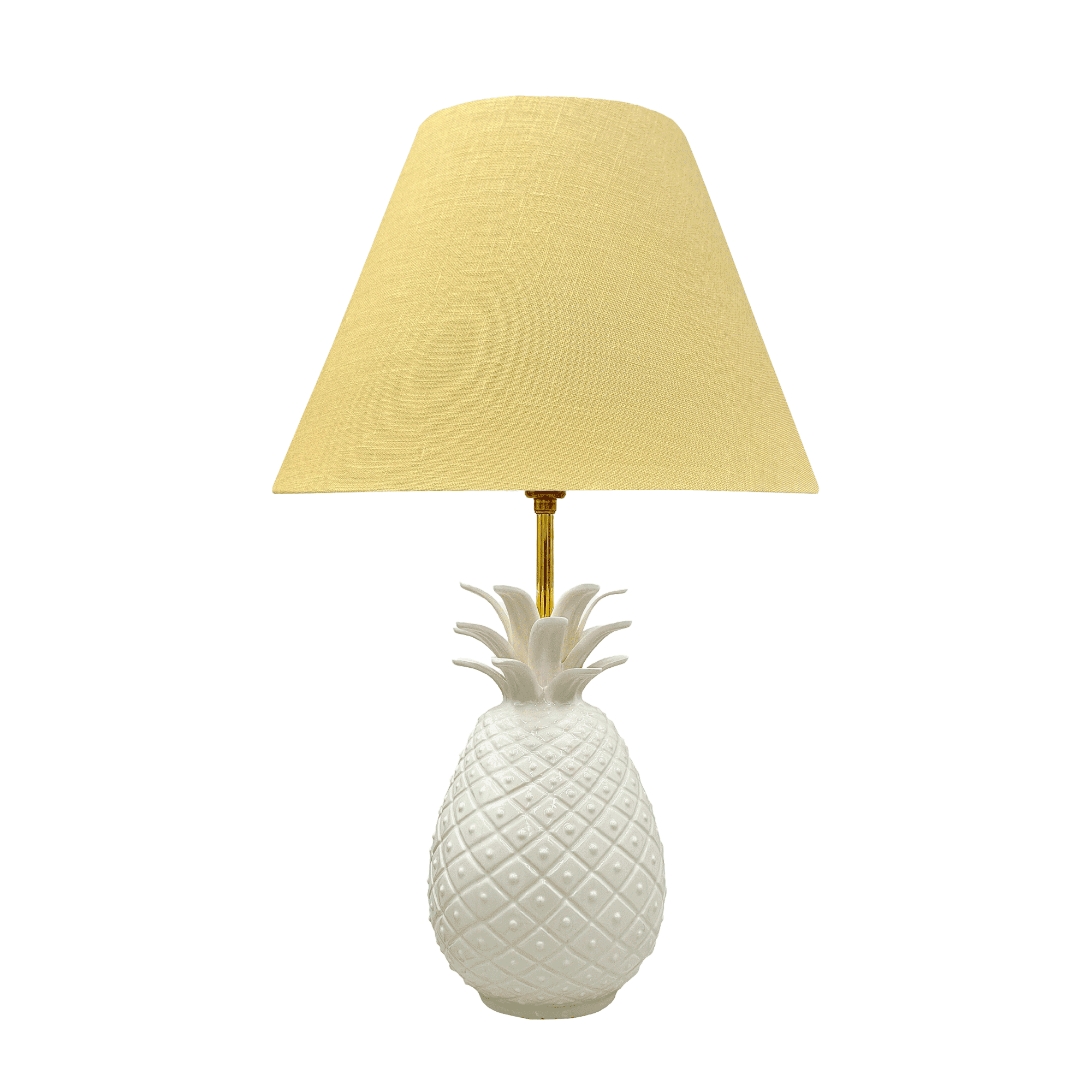 Yellow Empire Linen Lampshade (Seconds)