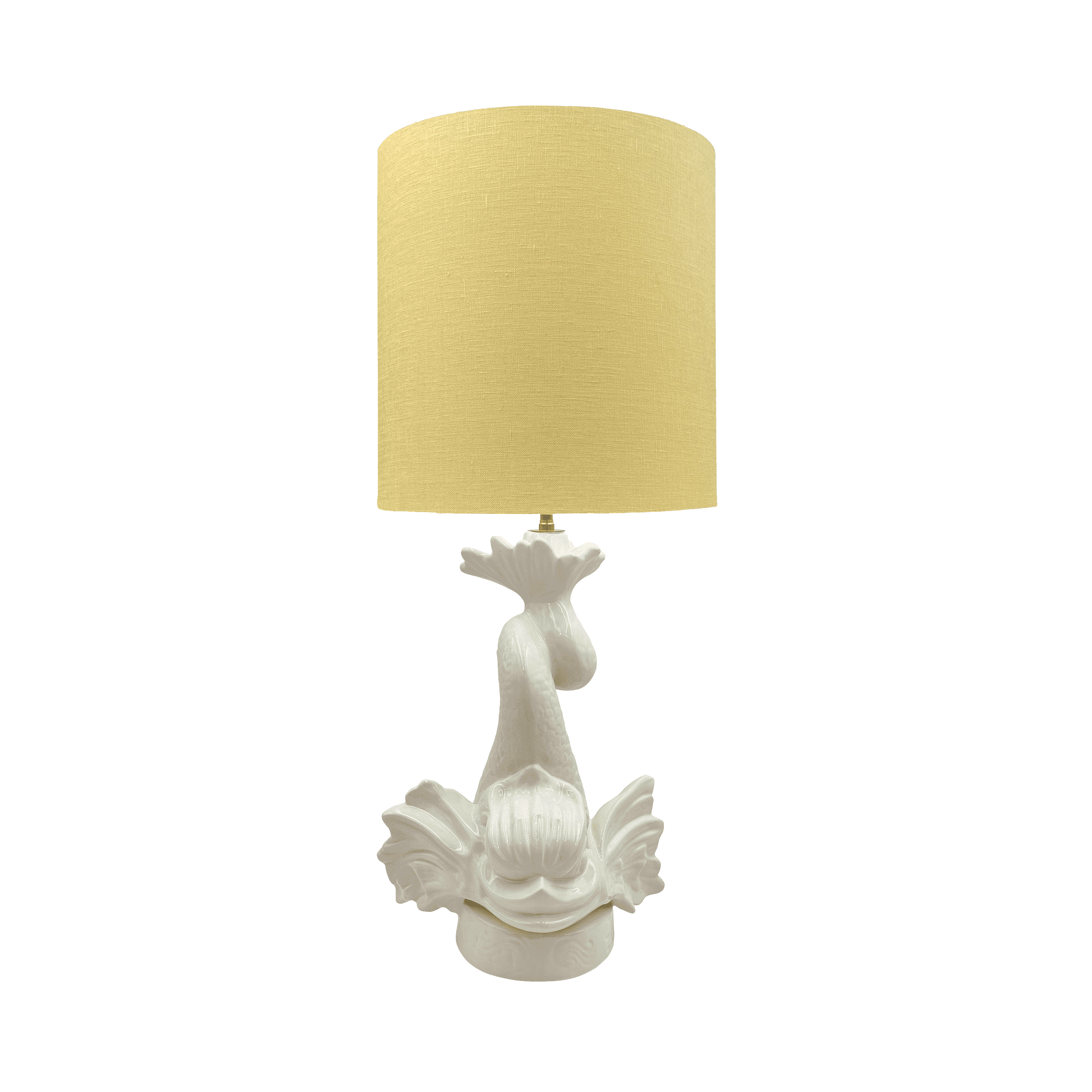 Yellow Drum Linen Lampshade (Seconds)