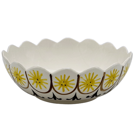 Collagerie X Villa Bologna Pottery Scalloped Salad Bowl (Seconds)