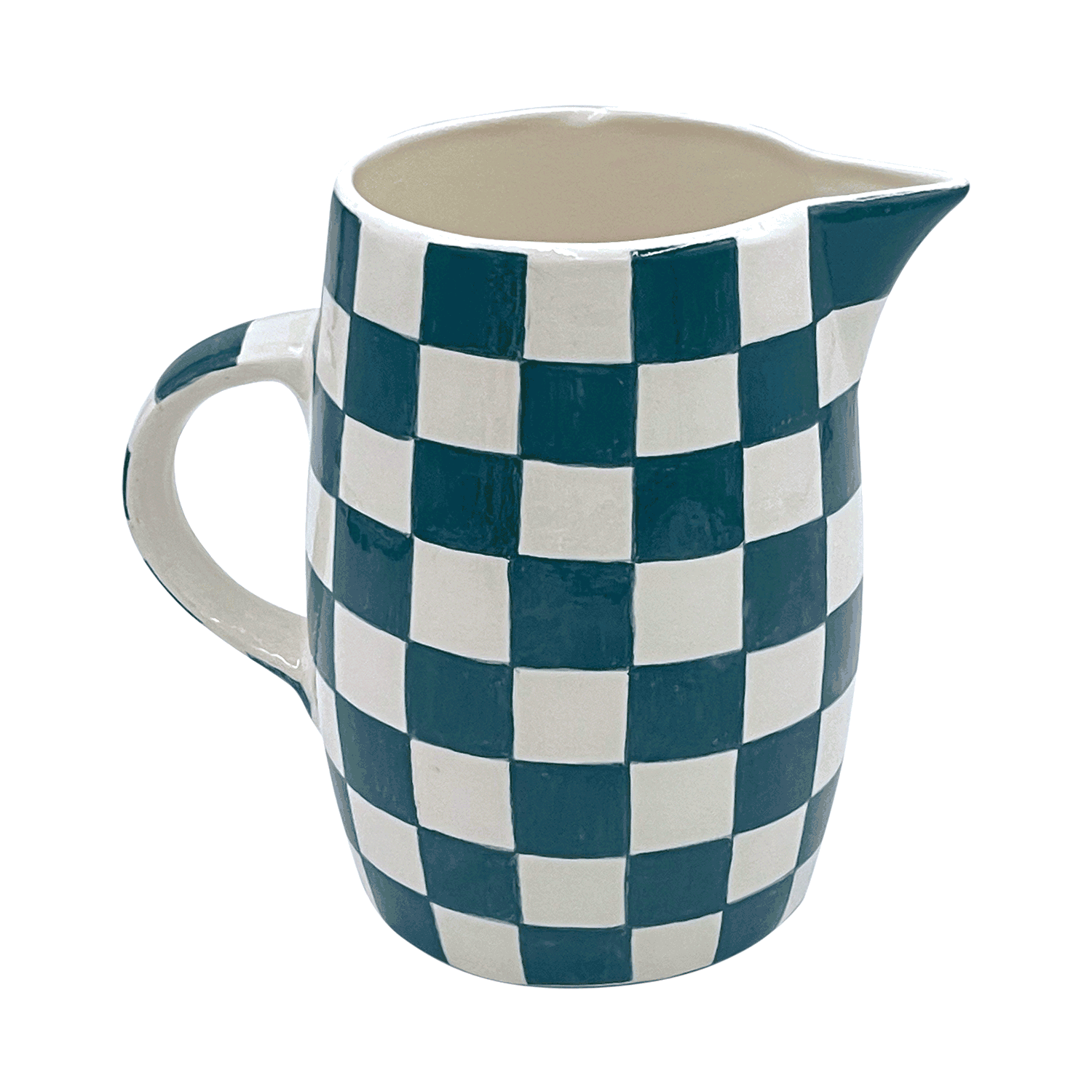 Green Checks Water Jug (Seconds)