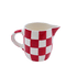 Red Checks Milk Jug (Seconds)