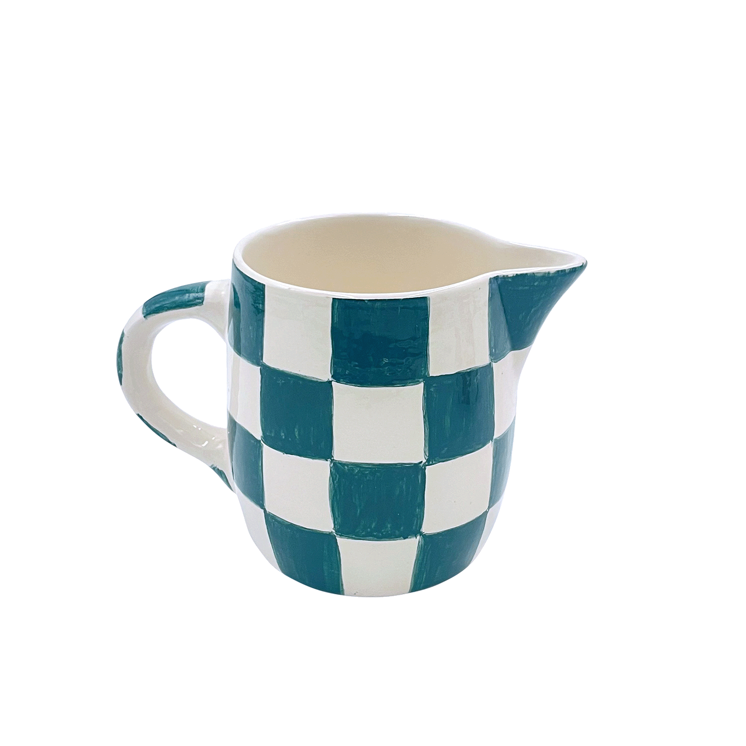 Green Checks Milk Jug (Seconds)