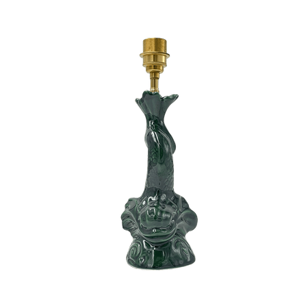 Small Emerald Green Dolphin Table Lamp