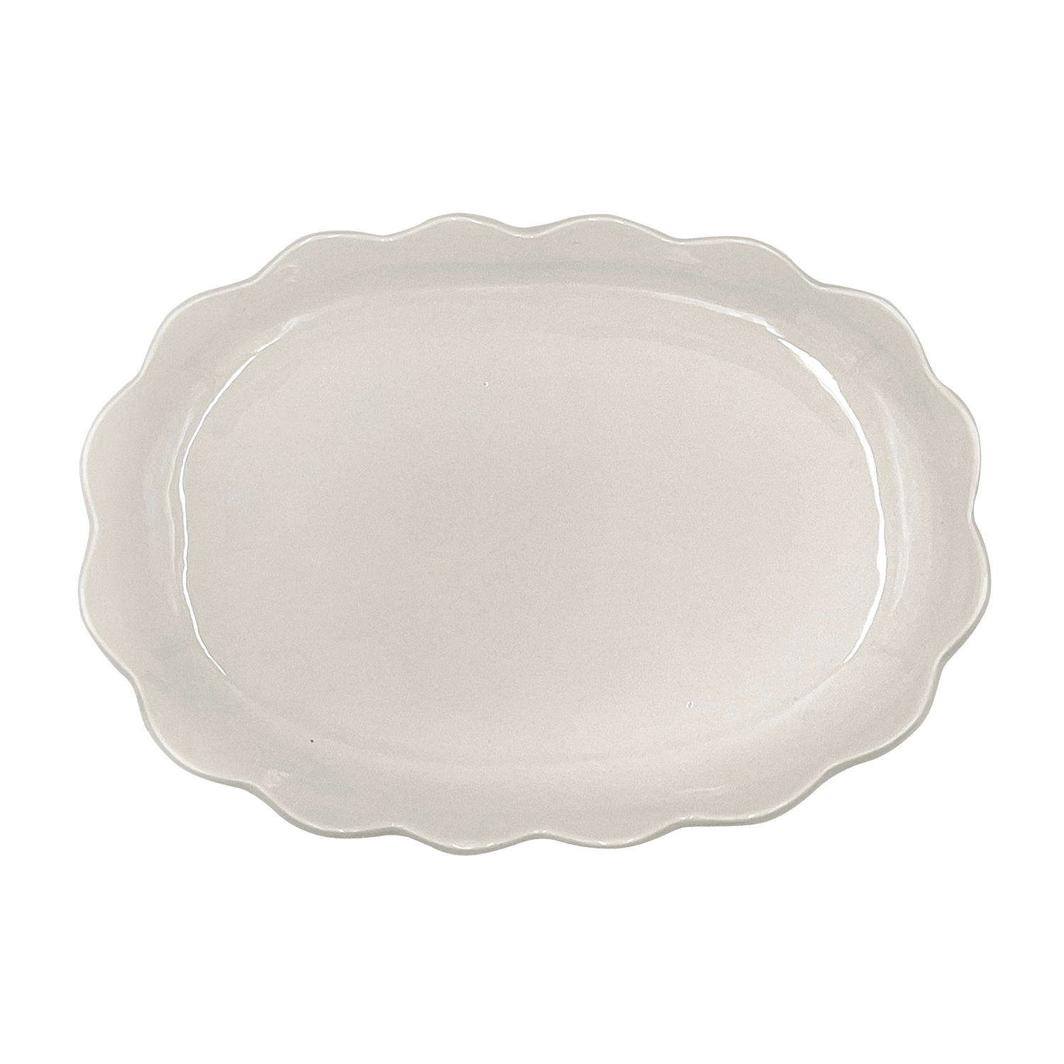 Small Scalloped Oval Platter (Seconds)