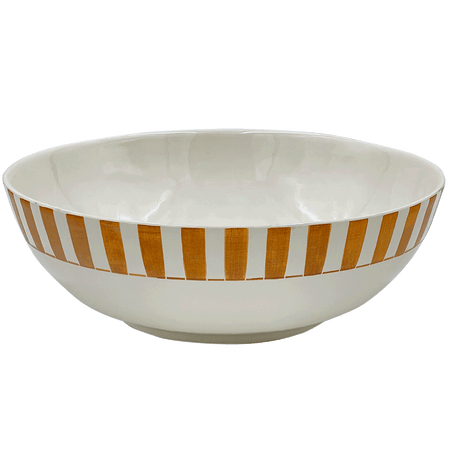 Yellow Stripes Salad Bowl