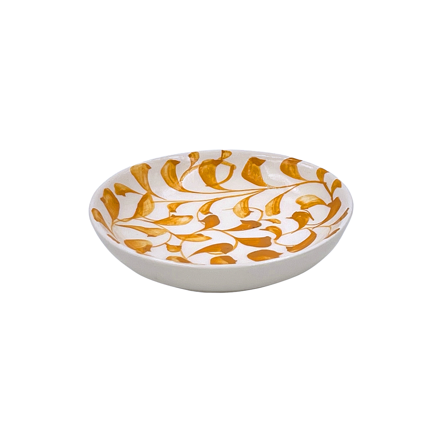 Yellow Scroll Dipping Bowl (Seconds)