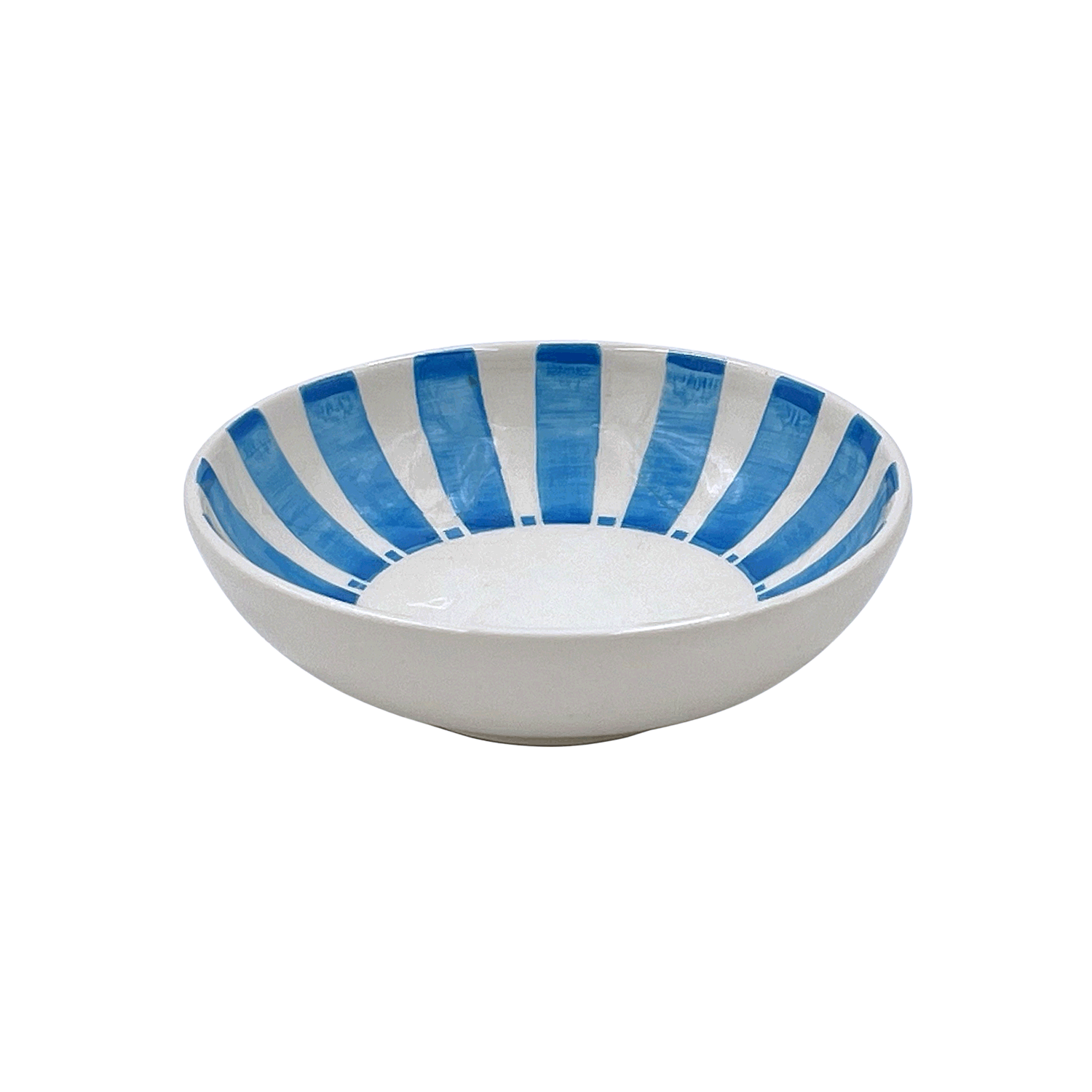 Light Blue Stripes Peanut Bowl (Seconds)