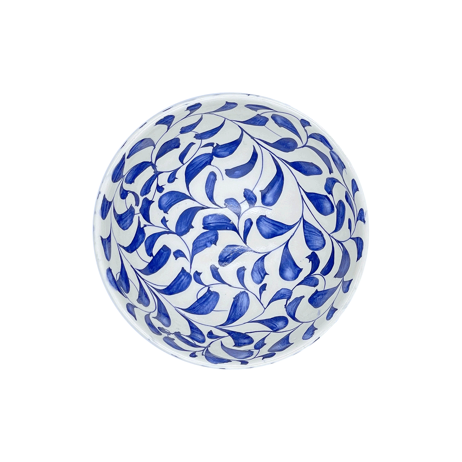 Small Navy Blue Scroll Bowl (Seconds)