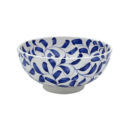 Medium Navy Blue Scroll Bowl