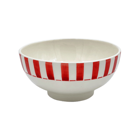 Medium Red Stripes Bowl