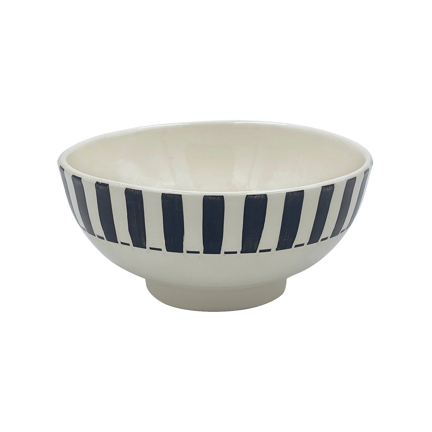 Medium Black Stripes Bowl (Seconds)
