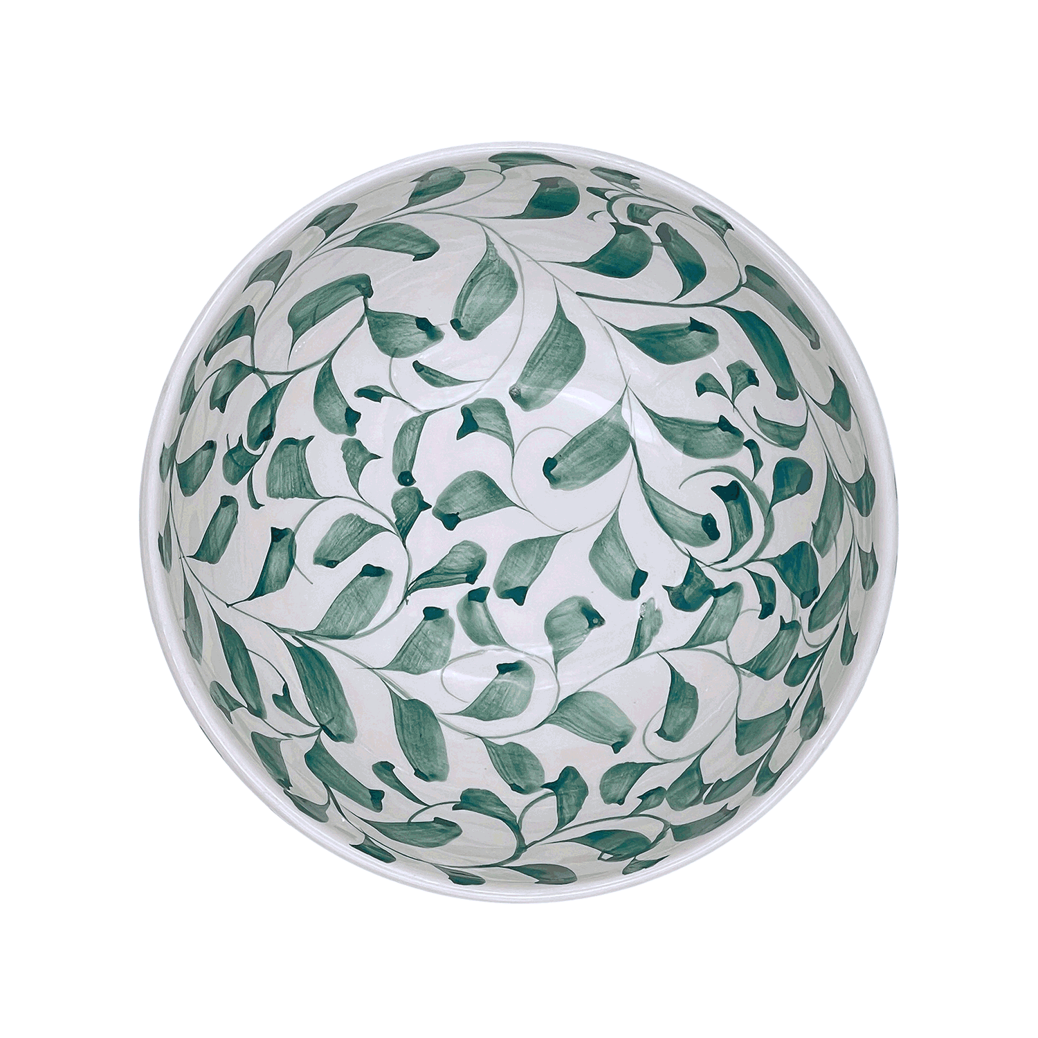 Medium Green Scroll Bowl (Seconds)