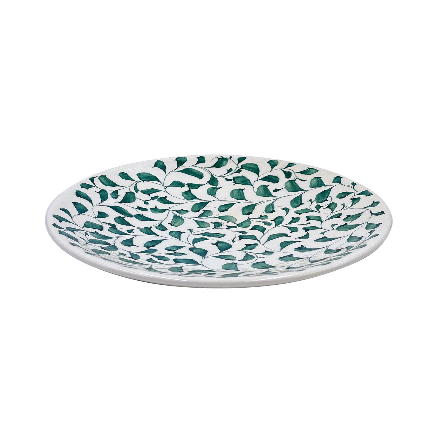 Green Scroll Dinner Plate (Seconds)
