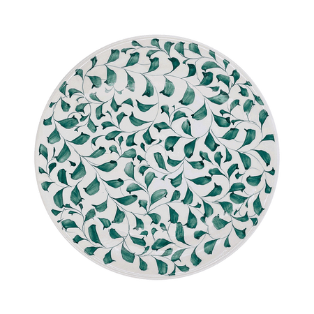 Green Scroll Dinner Plate (Seconds)