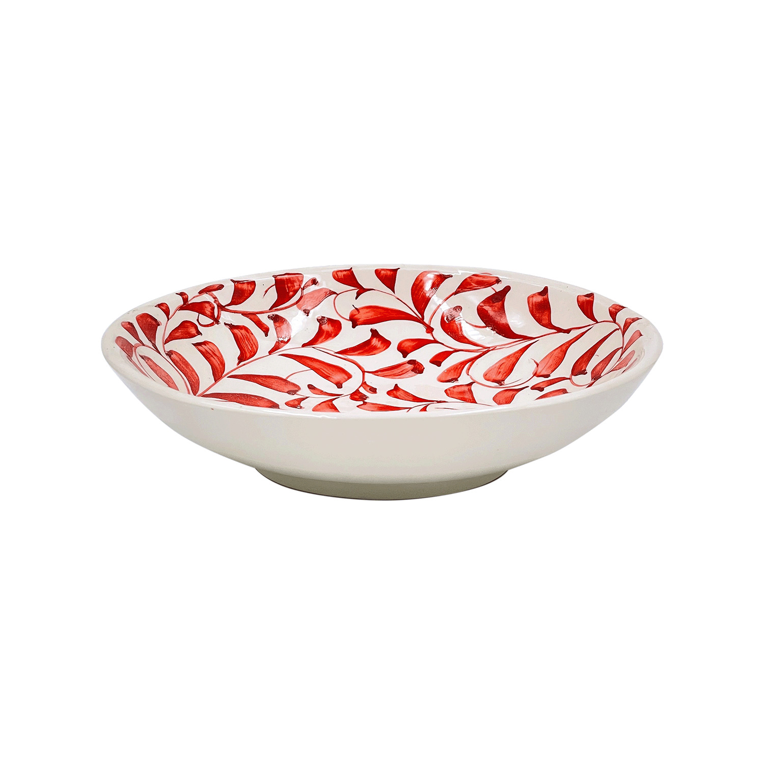 Red Scroll Pasta Bowl (Seconds)