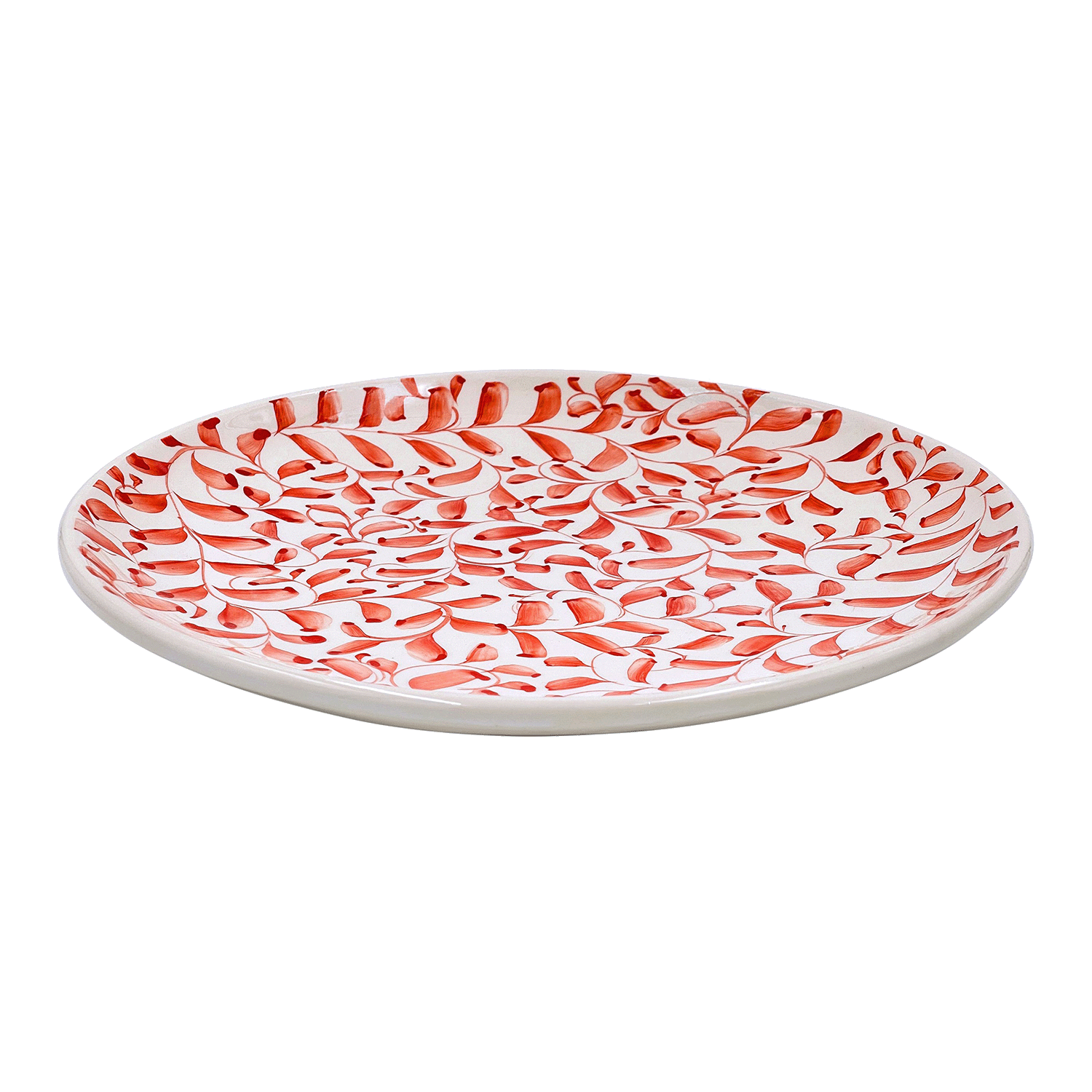Red Scroll Charger Plate (Seconds)