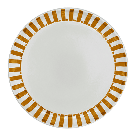Yellow Stripes Charger Plate