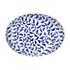 Small Navy Blue Scroll Oval Platter (Seconds)