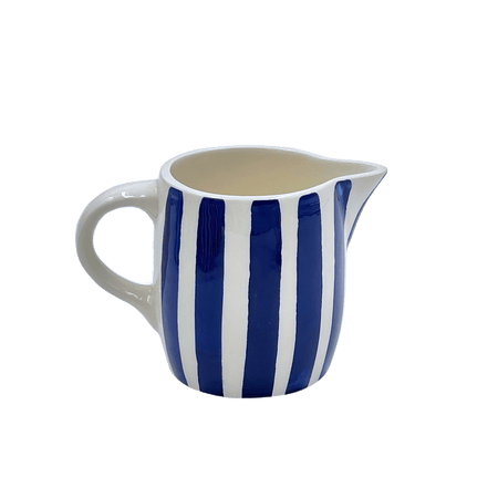 Navy Blue Stripes Milk Jug