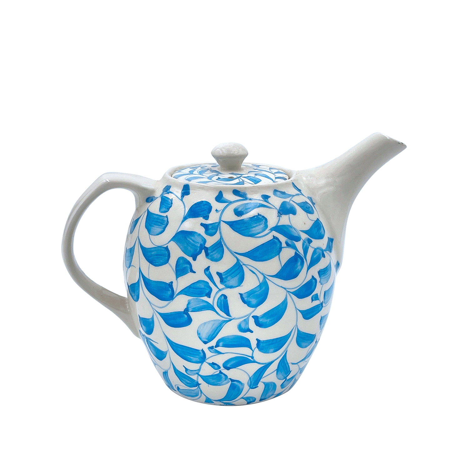 Light Blue Scroll Teapot (Seconds)