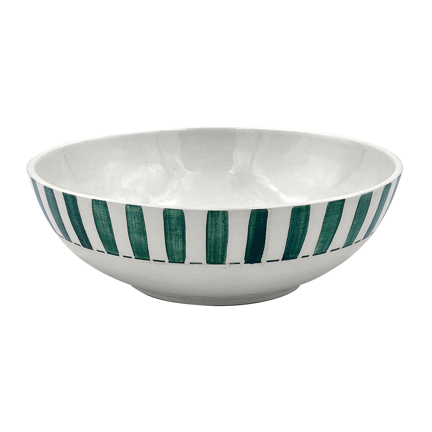 Large Green Stripes Bowl (Seconds)