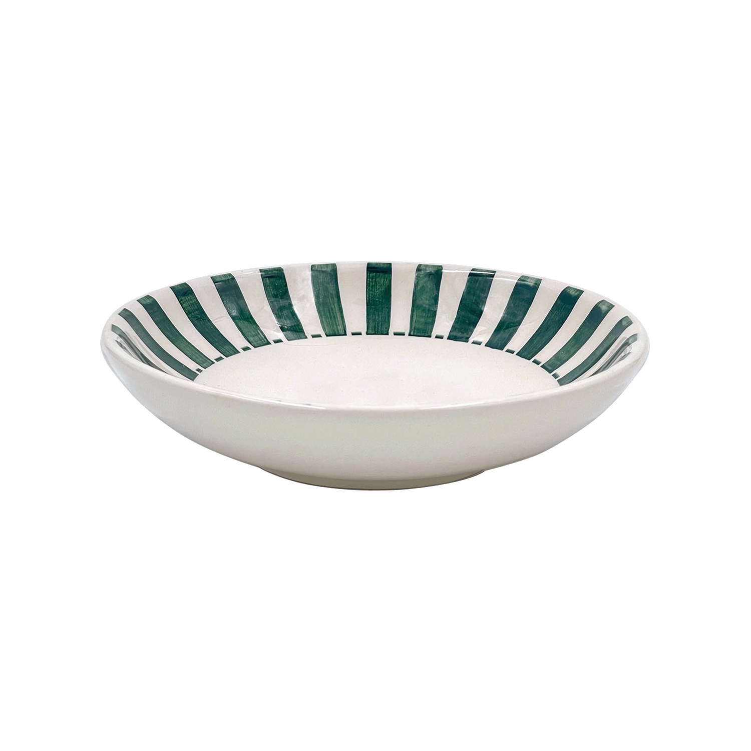 Green Stripes Pasta Bowl (Seconds)