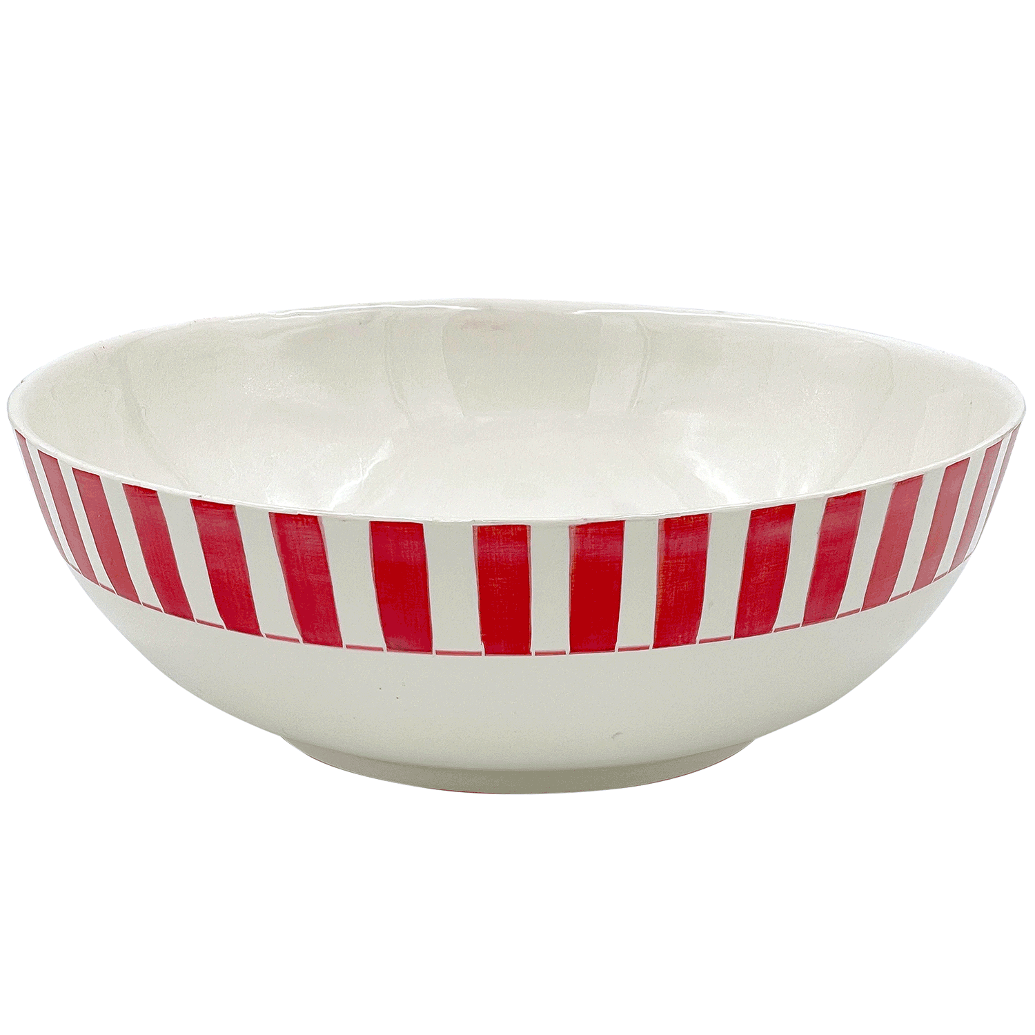 Red Stripes Salad Bowl (Seconds)