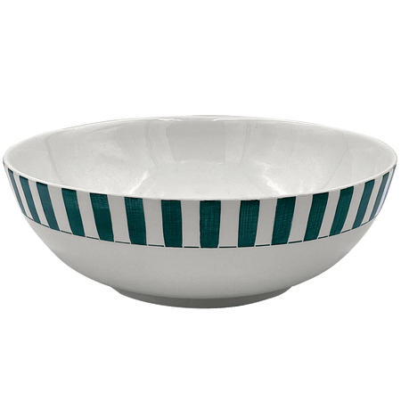 Green Stripes Salad Bowl