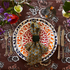 Yellow Scroll Dinner Plate (Seconds)