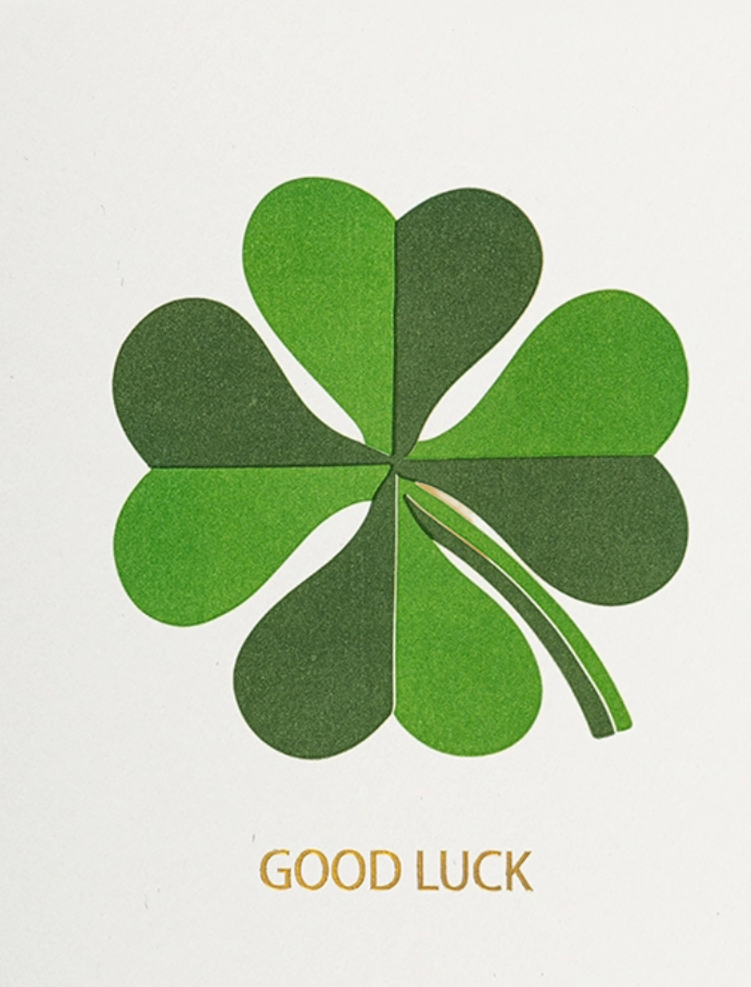 Good Luck Clover Card