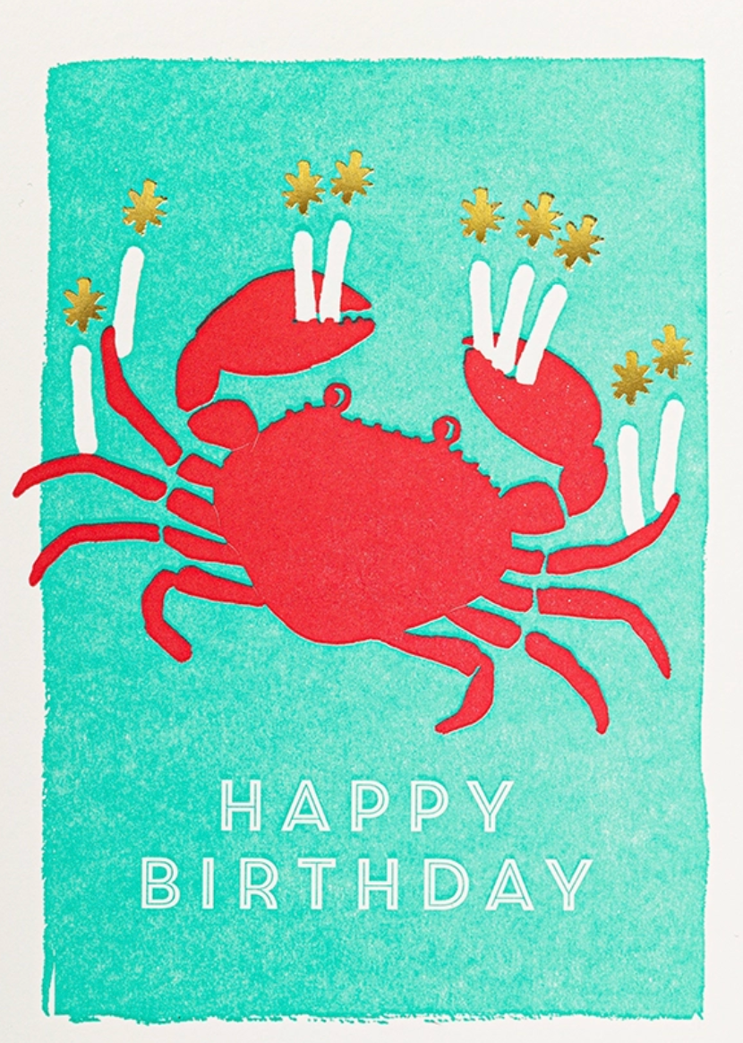 Birthday Crab Card