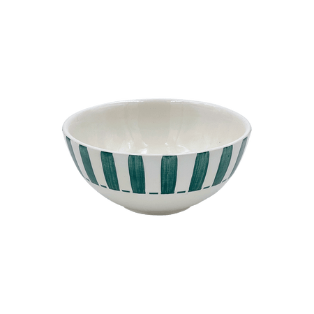 Small Green Stripes Bowl