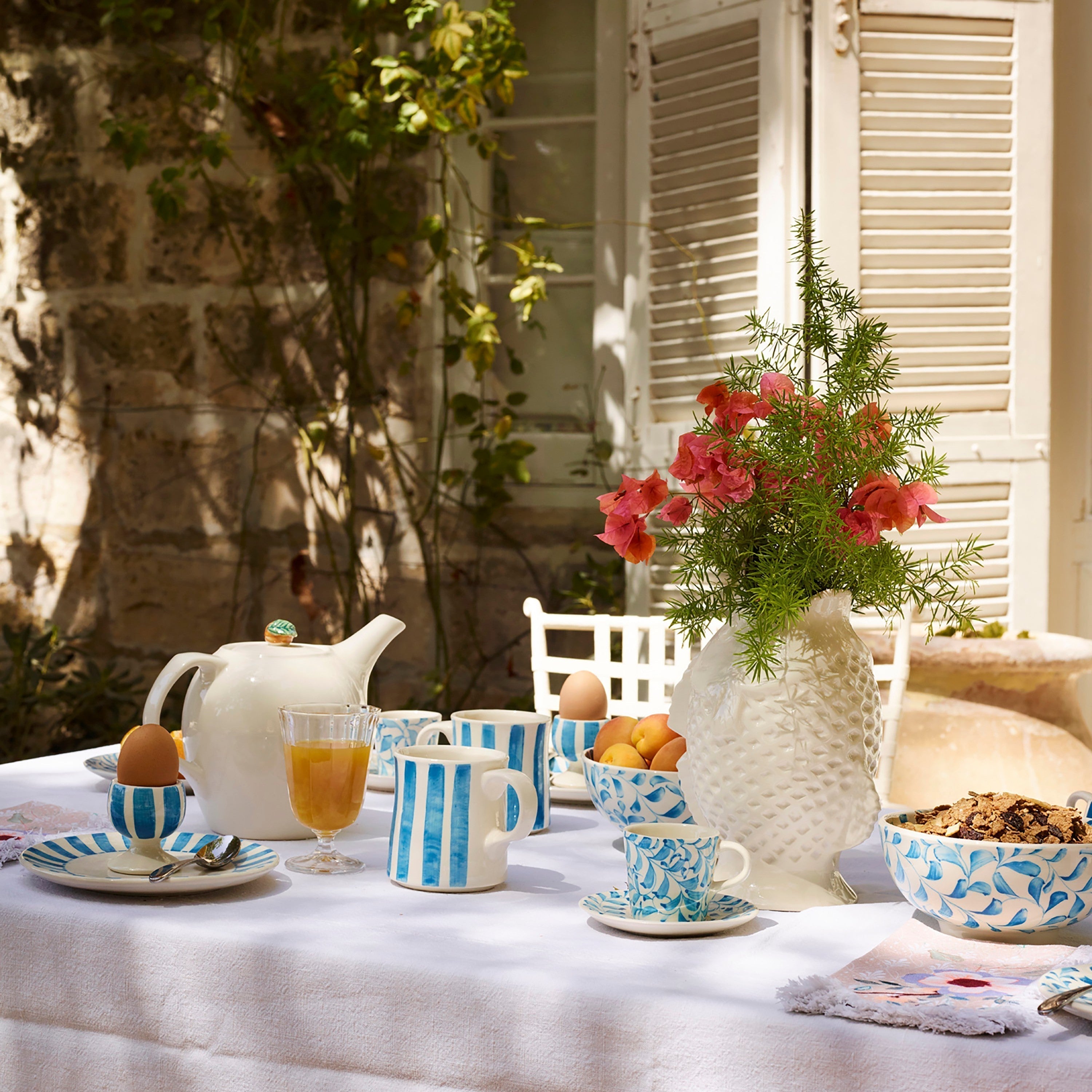 Light Blue Stripes Egg Cup (Seconds)